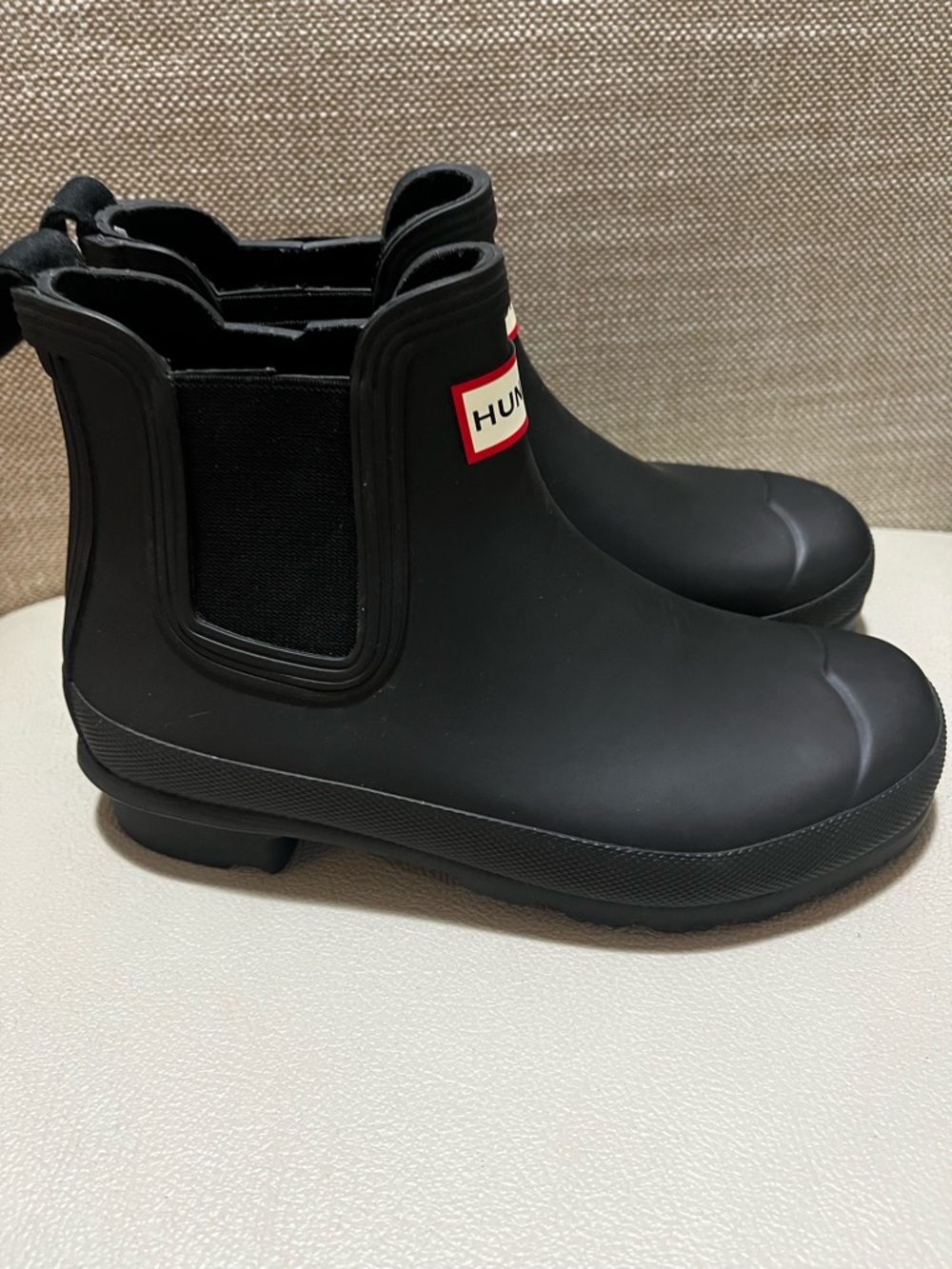 Hunter Black Chelsea Ankle Rain Boots Women’s Size 5 - Picture 2 of 10